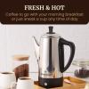 Elite Gourmet 12-Cup Electric Coffee Percolator, Dishwasher Safe Stainless-Steel Filter, Lid & Tube, Keep Warm, 360° Swivel Base Cord-less Serving, Stainless-Steel