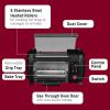 Elite Gourmet EHD-051B Hot Dog Toaster Oven, 30-Min Timer, Stainless Steel Heat Rollers Bake & Crumb Tray, World Series Baseball, 4 Bun Capacity, Black(2021 Model)