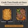 Elite Gourmet Glass Air Fryer, 2.4 Qt Compact Size for 1–2 People, PFAS-Free Ceramic & Glass Basket, Visible Cooking, Adjustable Temp 175–400°F, 1150W, Black(10.5 Quart)