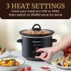 Elite Gourmet MST-350B Electric Slow Cooker, Adjustable Temp, Entrees, Sauces, Stews & Dips, Dishwasher Safe Glass Lid & Crock (3 Quart, Black)(3 Quarts)