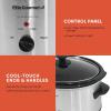 Elite Gourmet MST-350B Electric Slow Cooker, Adjustable Temp, Entrees, Sauces, Stews & Dips, Dishwasher Safe Glass Lid & Crock (3 Quart, Black)(5 Quarts)
