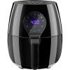 Elite Gourmet Glass Air Fryer, 2.4 Qt Compact Size for 1–2 People, PFAS-Free Ceramic & Glass Basket, Visible Cooking, Adjustable Temp 175–400°F, 1150W, Black(5.3 Quart)