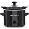 Elite Gourmet MST-350B Electric Slow Cooker, Adjustable Temp, Entrees, Sauces, Stews & Dips, Dishwasher Safe Glass Lid & Crock (3 Quart, Black)(2 Quarts)
