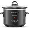 Elite Gourmet MST-350B Electric Slow Cooker, Adjustable Temp, Entrees, Sauces, Stews & Dips, Dishwasher Safe Glass Lid & Crock (3 Quart, Black)(3 Quarts)