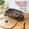 Elite Gourmet EG6203 Extra Deep 16″x13″x3.2″ (10.5Qt.) Scratch Resistant, Easy Pour Spout, Dishwasher Safe, Non-stick Electric Skillet with Vented Glass Lid, Adjustable Temperature, Black(10.5Qt)