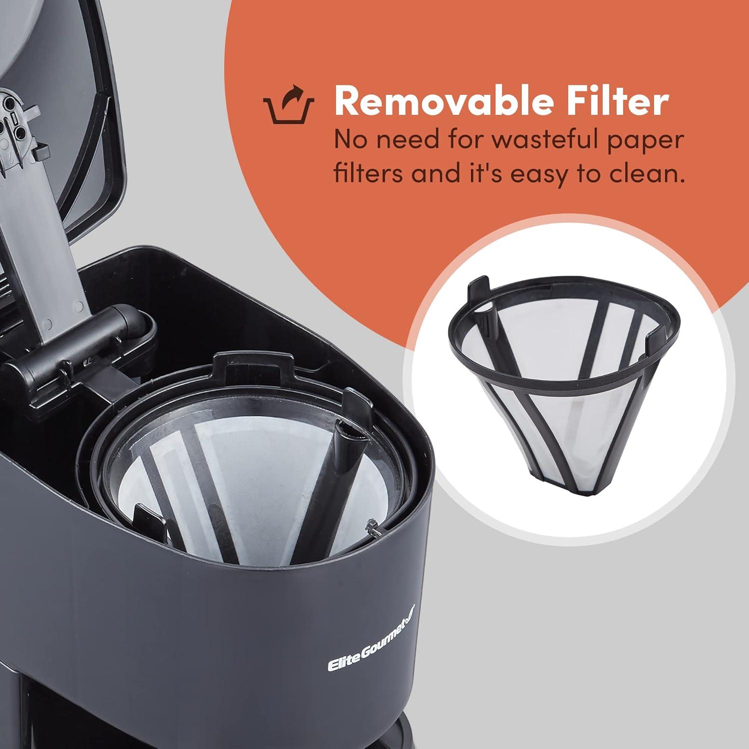 image:imageElite Gourmet EC923 Electric Coffee Percolator BPA Free Keep Warm Clear Brew Progress Knob CoolTouch Handle Cordless Serve 12Cup Stainless Steel28 ounce