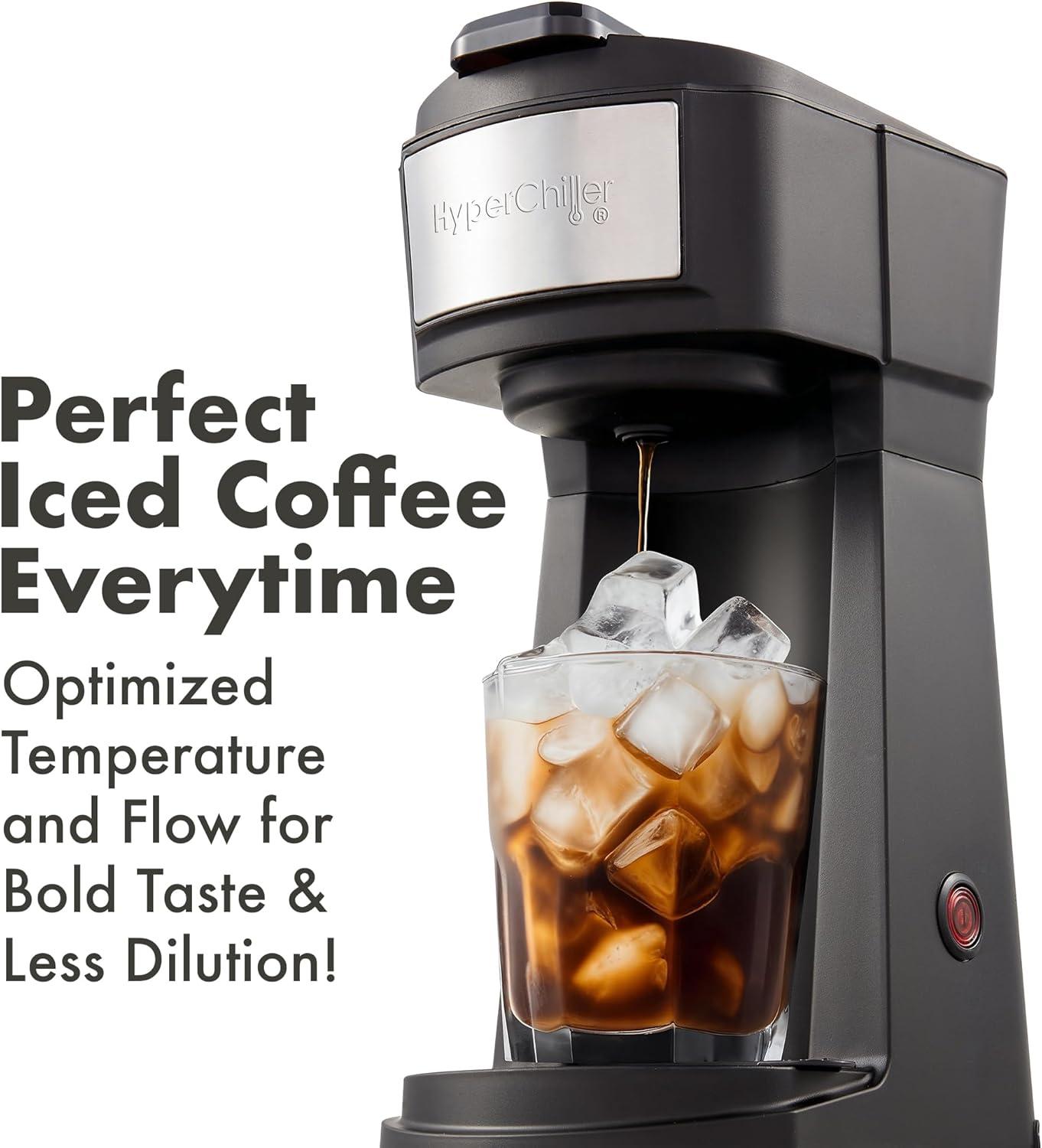 image:imageElite Gourmet EHC114 Personal SingleServe Compact Coffee Maker Brewer Includes 14Oz Thermal Travel Mug with Stainless Steel Interior Compatible with Coffee Grounds Reusable Filter BlackBlack