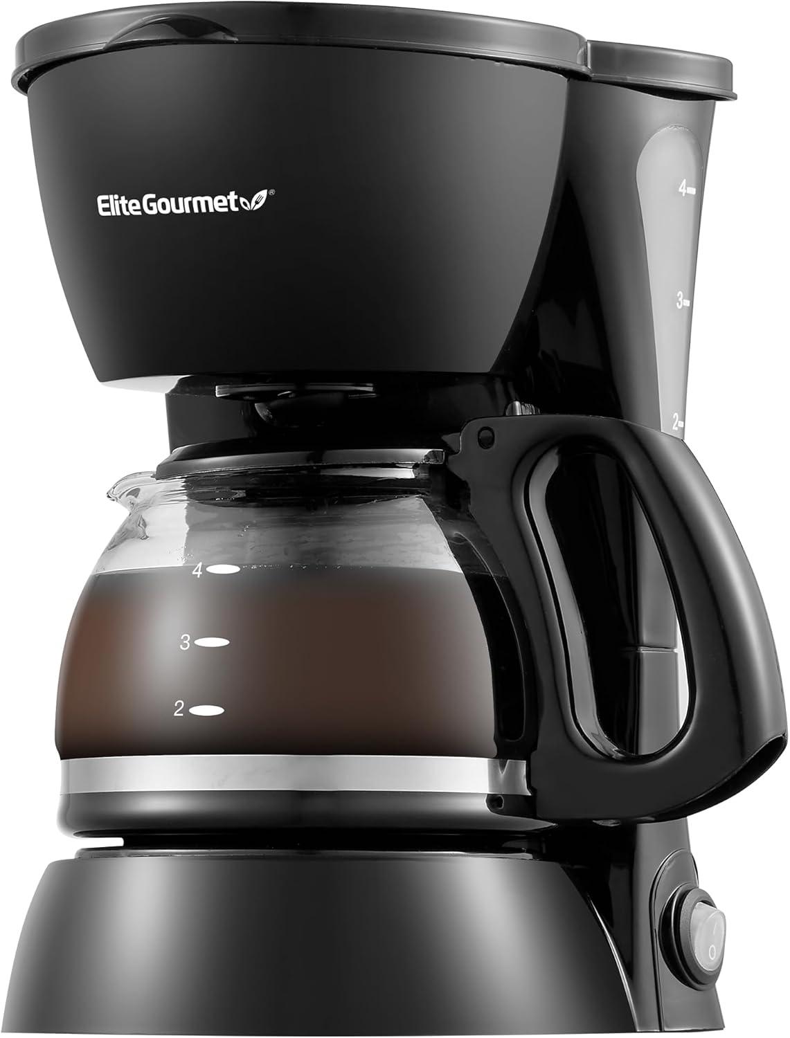 image:imageElite Gourmet EHC9420 Automatic 5Cup Brew amp Drip Coffee Maker with Pause N Serve Reusable Filter OnOff Switch Water Level IndicatorBlack