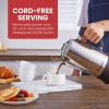 Elite Gourmet EC923 Electric Coffee Percolator, BPA Free, Keep Warm, Clear Brew Progress Knob, Cool-Touch Handle, Cordless Serve, 12-Cup, Stainless Steel(96-ounce/12 Cup)