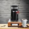 Elite Gourmet EHC-112B Personal Single-Serve Compact Coffee Maker Brewer Includes 14Oz. Thermal Travel Mug with Stainless Steel Interior, Compatible with Coffee Grounds, Reusable Filter, Black(Black)