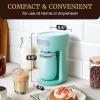 Elite Gourmet EHC-112B Personal Single-Serve Compact Coffee Maker Brewer Includes 14Oz. Thermal Travel Mug with Stainless Steel Interior, Compatible with Coffee Grounds, Reusable Filter, Black(Mint)