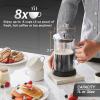 Elite Gourmet EHC-112B Personal Single-Serve Compact Coffee Maker Brewer Includes 14Oz. Thermal Travel Mug with Stainless Steel Interior, Compatible with Coffee Grounds, Reusable Filter, Black(Glass)
