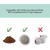 Elite Gourmet EHC114 Personal Single-Serve Compact Coffee Maker Brewer Includes 14Oz. Thermal Travel Mug with Stainless Steel Interior, Compatible with Coffee Grounds, Reusable Filter, Black(Mint)