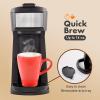 Elite Gourmet EHC114 Personal Single-Serve Compact Coffee Maker Brewer Includes 14Oz. Thermal Travel Mug with Stainless Steel Interior, Compatible with Coffee Grounds, Reusable Filter, Black(Black)