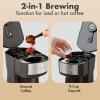 Elite Gourmet EHC114 Personal Single-Serve Compact Coffee Maker Brewer Includes 14Oz. Thermal Travel Mug with Stainless Steel Interior, Compatible with Coffee Grounds, Reusable Filter, Black(Black)