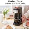 Elite Gourmet EHC114 Personal Single-Serve Compact Coffee Maker Brewer Includes 14Oz. Thermal Travel Mug with Stainless Steel Interior, Compatible with Coffee Grounds, Reusable Filter, Black(Black)