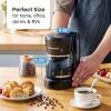 Elite Gourmet EHC-5055 Automatic 5-Cup Brew & Drip Coffee Maker with Pause N Serve Reusable Filter, On/Off Switch, Water Level Indicator(Black)