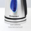 Elite Gourmet EKT-1271 Ultimate 1.7 Liter Electric Kettle – Stainless Steel Design & Cordless 360° Base, Stylish Blue LED Interior, Handy Auto Shut-Off Function – Quickly Boil Water For Tea & More(Stainless Steel)
