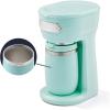 Elite Gourmet EHC-112B Personal Single-Serve Compact Coffee Maker Brewer Includes 14Oz. Thermal Travel Mug with Stainless Steel Interior, Compatible with Coffee Grounds, Reusable Filter, Black(Mint)
