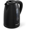 Elite Gourmet EKT-1271 Ultimate 1.7 Liter Electric Kettle – Stainless Steel Design & Cordless 360° Base, Stylish Blue LED Interior, Handy Auto Shut-Off Function – Quickly Boil Water For Tea & More(Black)