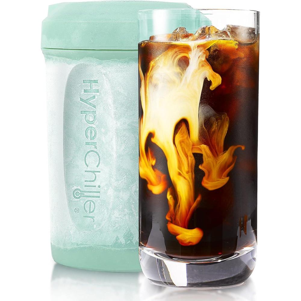 image:imageHyperChiller HC2BG Patented Iced CoffeeBeverage Cooler NEW IMPROVEDSTRONGER AND MORE DURABLE Ready in One Minute Reusable for Iced Tea Wine Spirits Alcohol Juice 125 Oz Slate BlueMint