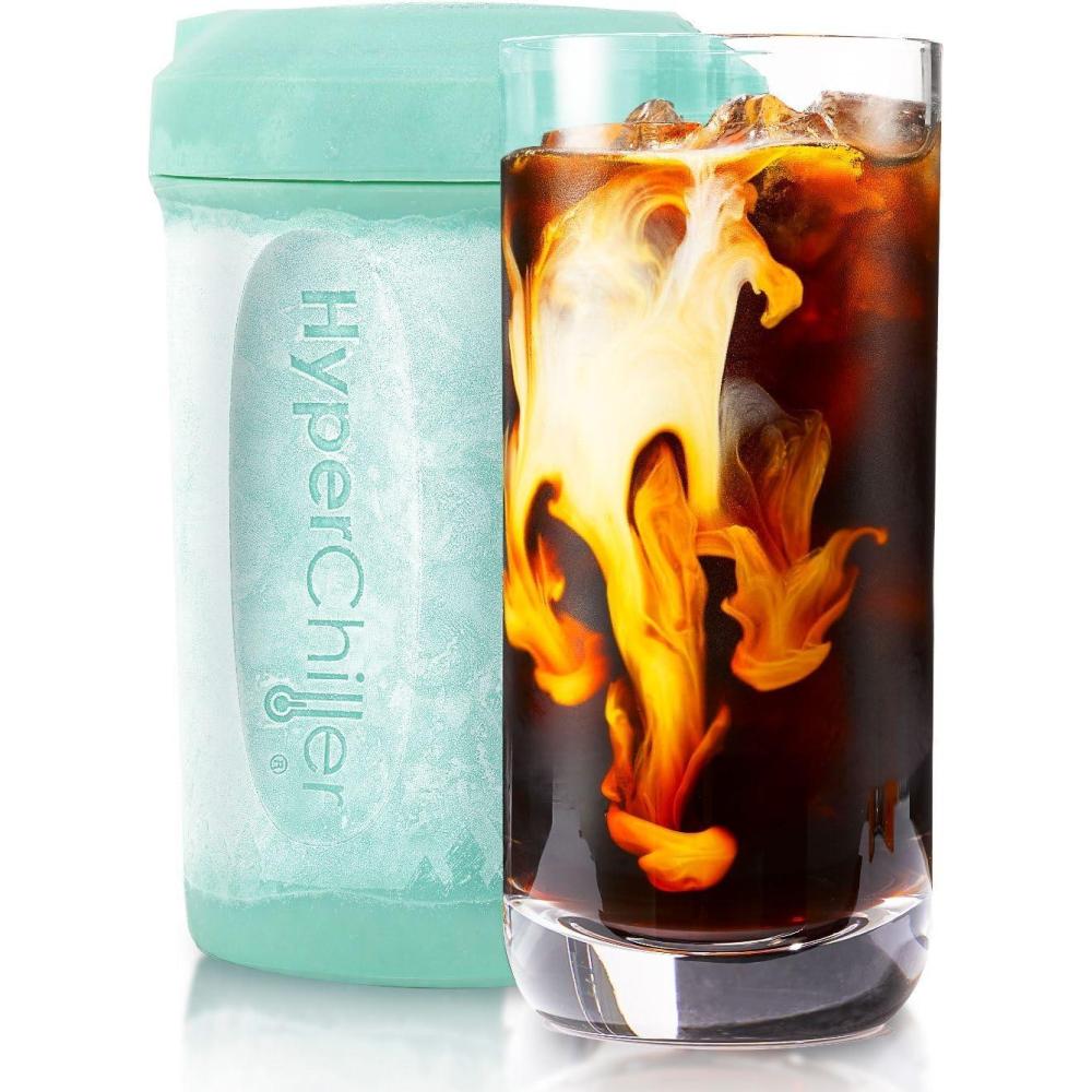 image:imageHyperChiller HC2CB Patented Iced CoffeeBeverage Cooler NEW IMPROVEDSTRONGER AND MORE DURABLE Ready in One Minute Reusable for Iced Tea Wine Spirits Alcohol Juice 125 Oz Charcoal BlackMint