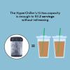 HyperChiller HC2BG Patented Iced Coffee/Beverage Cooler, NEW, IMPROVED,STRONGER AND MORE DURABLE! Ready in One Minute, Reusable for Iced Tea, Wine, Spirits, Alcohol, Juice, 12.5 Oz, Slate Blue(Slate Blue)