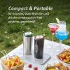 HyperChiller HC2CB Patented Iced Coffee/Beverage Cooler, NEW, IMPROVED,STRONGER AND MORE DURABLE! Ready in One Minute, Reusable for Iced Tea, Wine, Spirits, Alcohol, Juice, 12.5 Oz, Charcoal Black(Stainless Steel)