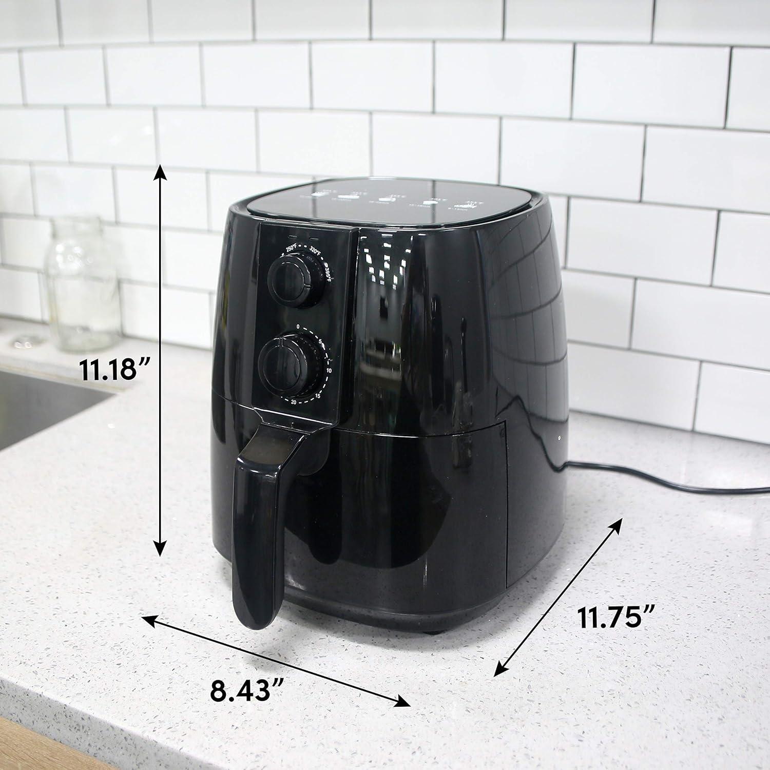 image:imageElite Gourmet EAF4617X Electric Digital Hot Air Fryer 1350Watts OilLess Healthy Cooker Timer amp Temperature Controls 4 Quart Black4 Quart