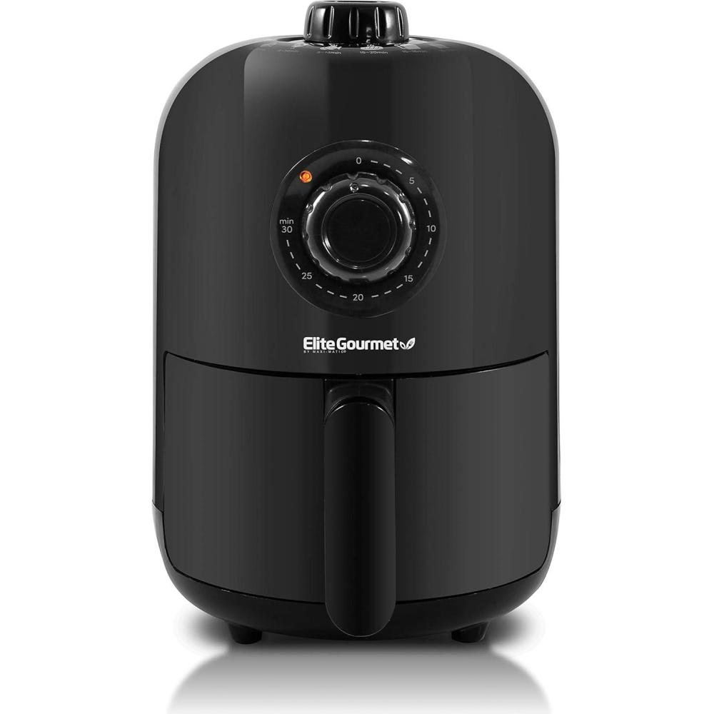 image:imageElite Gourmet EAF0201X Personal Compact Space Saving Electric Hot Air Fryer OilLess Healthy Cooker Timer amp Temperature Controls 1000W 21 Quart BlackBlack