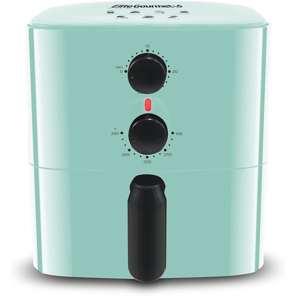 image:imageElite Gourmet EAF3218BL Personal 11Qt Compact Space Saving Electric Hot Air Fryer OilLess Healthy Cooker Timer amp Temperature Controls PFOA Free MintMint