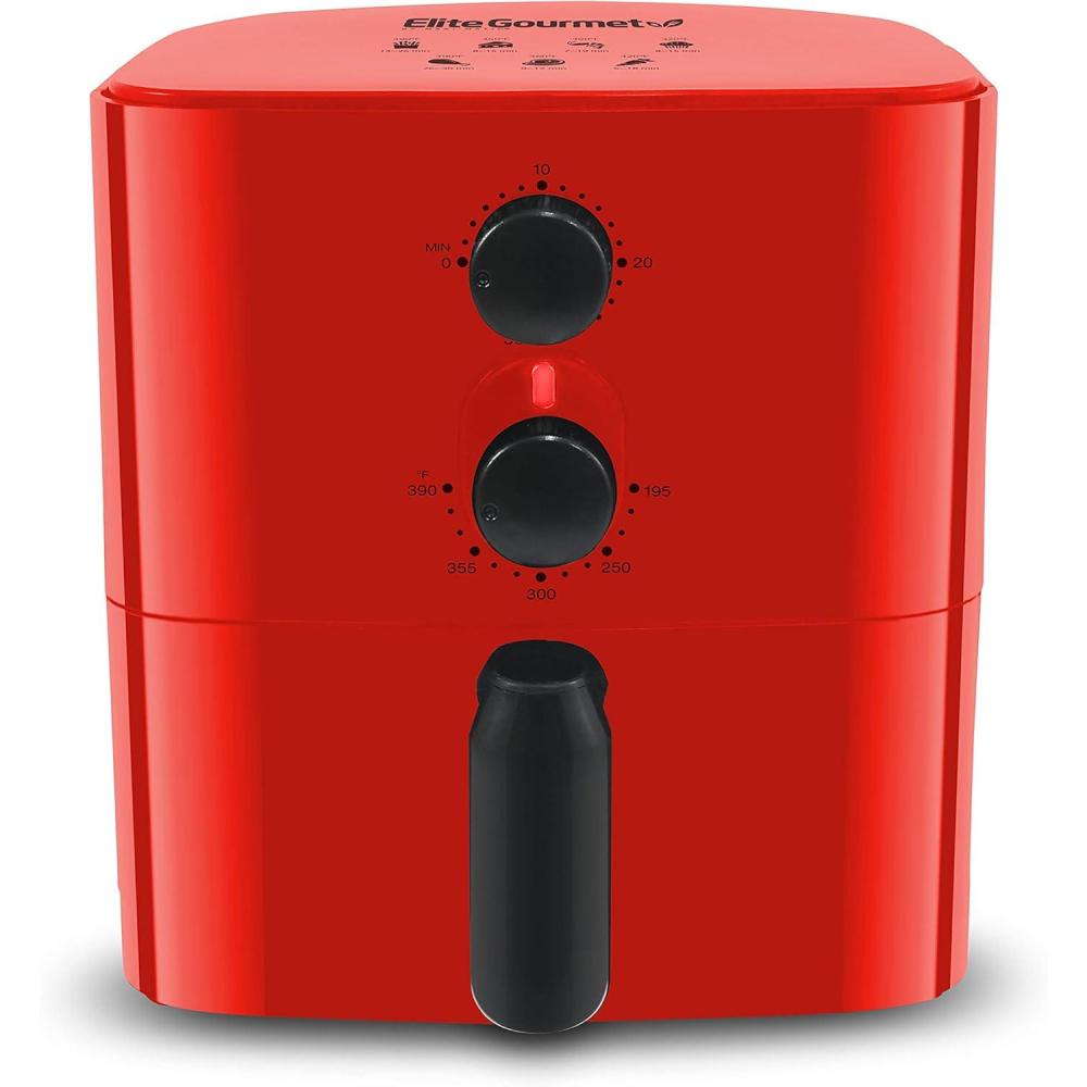 image:imageElite Gourmet EAF3218BL Personal 11Qt Compact Space Saving Electric Hot Air Fryer OilLess Healthy Cooker Timer amp Temperature Controls PFOA Free MintRed