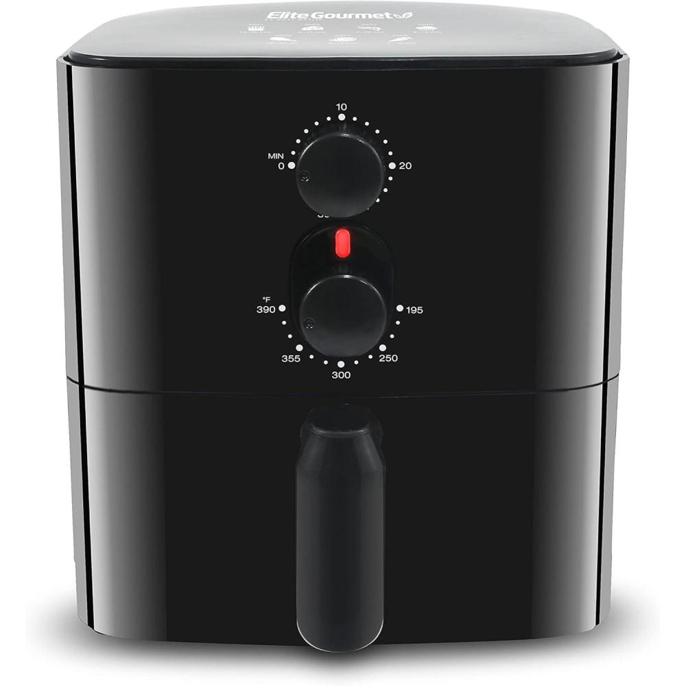 image:imageElite Gourmet EAF3218BL Personal 11Qt Compact Space Saving Electric Hot Air Fryer OilLess Healthy Cooker Timer amp Temperature Controls PFOA Free MintBlack