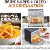 Elite Gourmet EAF-2612DX Personal 2.1Qt Compact Space Saving Programmable Hot Air Fryer, Oil-Less Healthy Cooker, Timer & Temperature Controls, 1000W, Black(Stainless Steel)