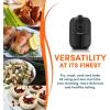 Elite Gourmet EAF-2612DX Personal 2.1Qt Compact Space Saving Programmable Hot Air Fryer, Oil-Less Healthy Cooker, Timer & Temperature Controls, 1000W, Black(Black)