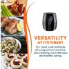 Elite Gourmet EAF-4617X Electric Digital Hot Air Fryer, 1350Watts, Oil-Less Healthy Cooker, Timer & Temperature Controls, 4 Quart, Black(5.3 Quart)