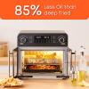 Elite Gourmet EAF9010B All Steel Exterior, 24.5Qt. French Door Air Fryer Convection Countertop Oven, 12″ Pizza Extra Large Capacity, Temperature + Timer Controls, Bake, Toast, Broil, Air Fry, Black