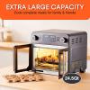 Elite Gourmet EAF9010B All Steel Exterior, 24.5Qt. French Door Air Fryer Convection Countertop Oven, 12″ Pizza Extra Large Capacity, Temperature + Timer Controls, Bake, Toast, Broil, Air Fry, Black