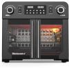 Elite Gourmet EAF9010B All Steel Exterior, 24.5Qt. French Door Air Fryer Convection Countertop Oven, 12″ Pizza Extra Large Capacity, Temperature + Timer Controls, Bake, Toast, Broil, Air Fry, Black