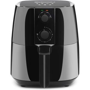 Elite Gourmet EAF-4617X Electric Digital Hot Air Fryer, 1350Watts, Oil-Less Healthy Cooker, Timer & Temperature Controls, 4 Quart, Black(4 Quart)