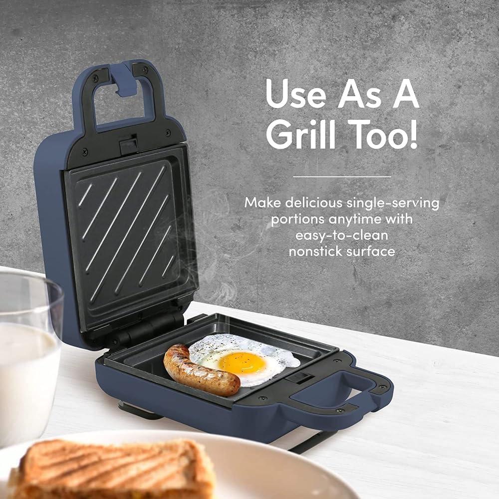 image:imageElite Gourmet EWM015M Electric Nonstick 45inch Mini Waffle Maker Belgian Waffles Compact Design Hash Browns Keto Snacks Sandwich Eggs Easy to Clean MintSlate blue