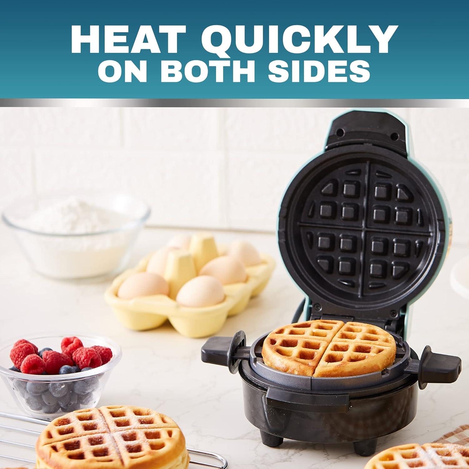 image:imageElite Gourmet EWM460 Nonstick Rotating Flip Belgian Waffle Maker 125Inch Thick Waffles Hash Browns Keto Snacks Sandwich Eggs Easy to Clean Black 5 InchMint