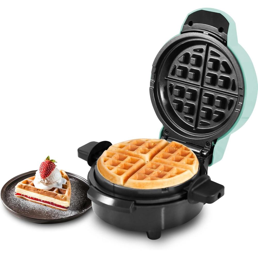 image:imageElite Gourmet EWM460 Nonstick Rotating Flip Belgian Waffle Maker 125Inch Thick Waffles Hash Browns Keto Snacks Sandwich Eggs Easy to Clean Black 5 InchMint