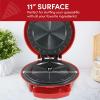 Elite Gourmet EQD-118# Electric Non-Stick 11″ Quesadilla Maker, Easy-Slice 6-Wedge, Grilled Cheese Corn Flour Tortilla Snacks, Red(11 “)