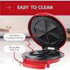 Elite Gourmet EQD-118# Electric Non-Stick 11″ Quesadilla Maker, Easy-Slice 6-Wedge, Grilled Cheese Corn Flour Tortilla Snacks, Red(11 “)