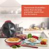 Elite Gourmet EQD-118# Electric Non-Stick 11″ Quesadilla Maker, Easy-Slice 6-Wedge, Grilled Cheese Corn Flour Tortilla Snacks, Red(8″)