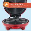 Elite Gourmet EQD-118# Electric Non-Stick 11″ Quesadilla Maker, Easy-Slice 6-Wedge, Grilled Cheese Corn Flour Tortilla Snacks, Red(8″)