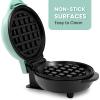 Elite Gourmet EWM-013MX Electric Nonstick Mini Waffle Maker with 5-inch cooking surface, Belgian Waffles, Compact Design, Hash Browns, Keto, Snacks, Sandwich, Eggs, Easy to Clean, Mint(Mint)
