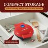 Elite Gourmet EWM015R# Electric Nonstick 4.5-inch Mini Waffle Maker, Belgian Waffles, Compact Design, Hash Browns, Keto, Snacks, Sandwich, Eggs, Easy to Clean, Red(Red)