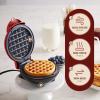 Elite Gourmet EWM015R# Electric Nonstick 4.5-inch Mini Waffle Maker, Belgian Waffles, Compact Design, Hash Browns, Keto, Snacks, Sandwich, Eggs, Easy to Clean, Red(Red)